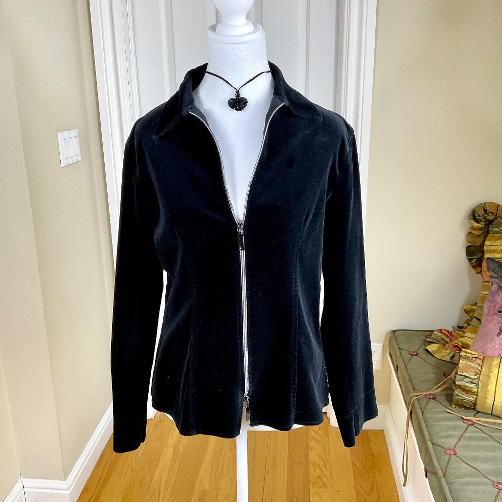 Vertigo Paris Jacket Black Velvet 90s 00s (L) - Picture 2 of 7